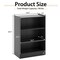 Costway 2 PCS 3-Tier Bookcase Open Multipurpose Display Rack Cabinet with Adjustable Shelves White/Black/Brown